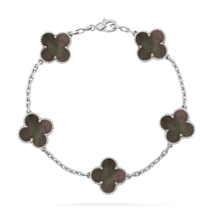 [Mysitc ]New CLOVER 5 MOTIF GRAY MOP BRACELET COLLECTION