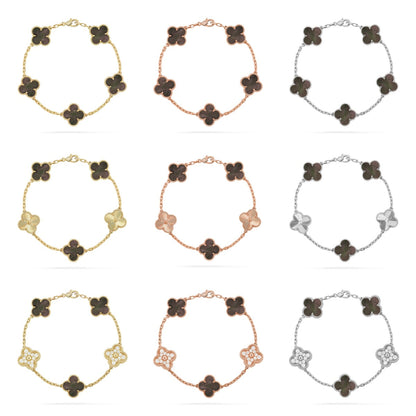 [Mysitc ]New CLOVER 5 MOTIF GRAY MOP BRACELET COLLECTION