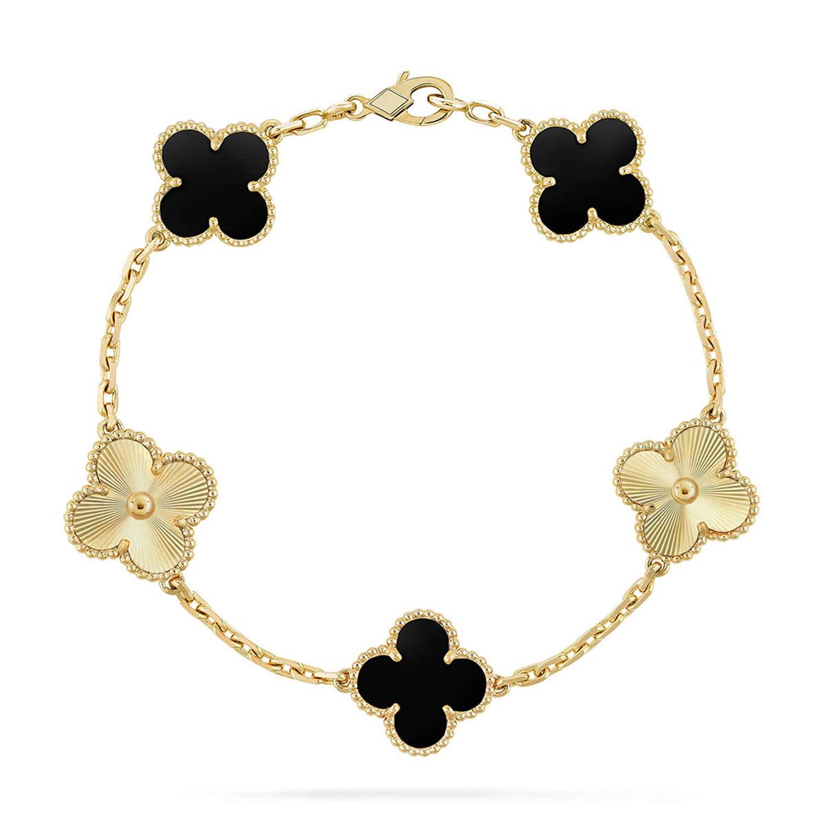 [Mysitc ]New CLOVER 5 MOTIF ONYXS BRACELET COLLECTION