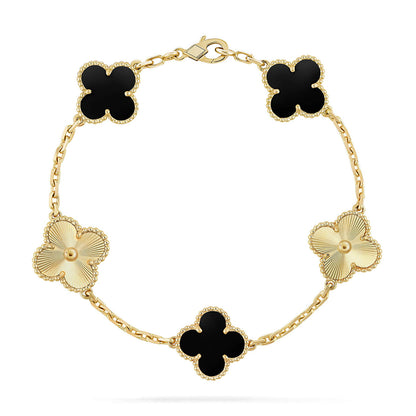[Mysitc ]New CLOVER 5 MOTIF ONYXS BRACELET COLLECTION