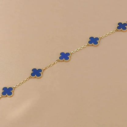 [Mysitc ]New CLOVER 5 MOTIF BLUE AGATE BRACELET COLLECTION