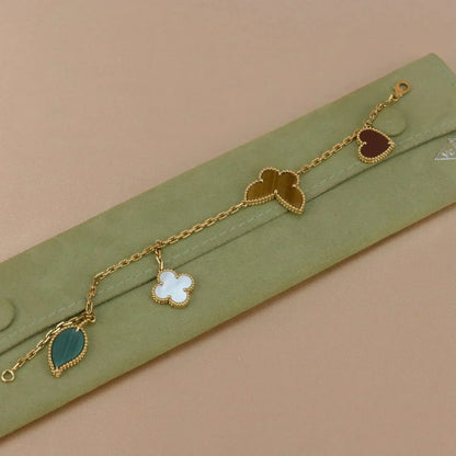 Mysitc LUCKY SPRING 5 MOTIF GOLD BRACELET