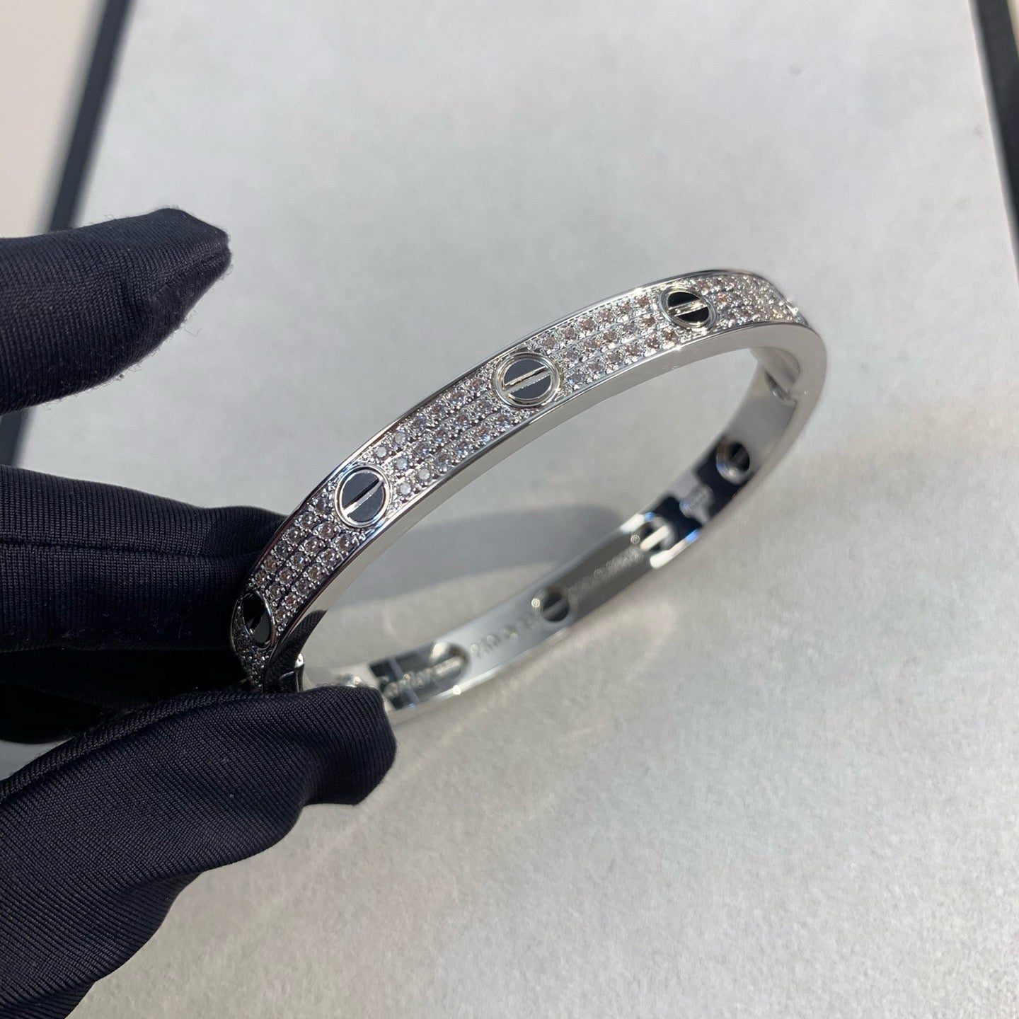 Mysitc LOVE BRACELET 6.1MM DIAMOND-PAVED CERAMIC