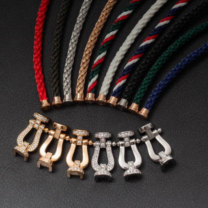 Mysitc FORCE LARGE HORSESHOE HALF DIAMOND BRACELET ROSE GOLD