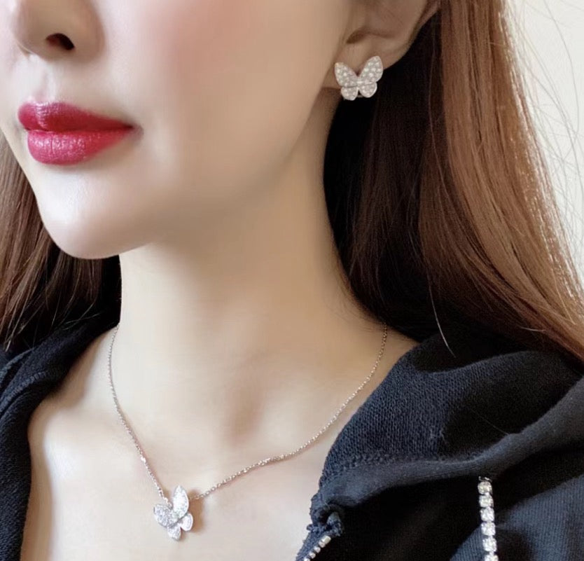 Mysitc BUTTERFLY ALL DIAMOND EARRINGS