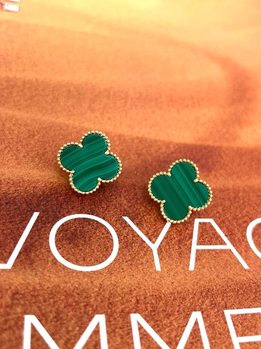 [Mysitc ] CLOVER LARGE (20mm) 1 MOTIFS GREENER MOP STUD EARRINGS