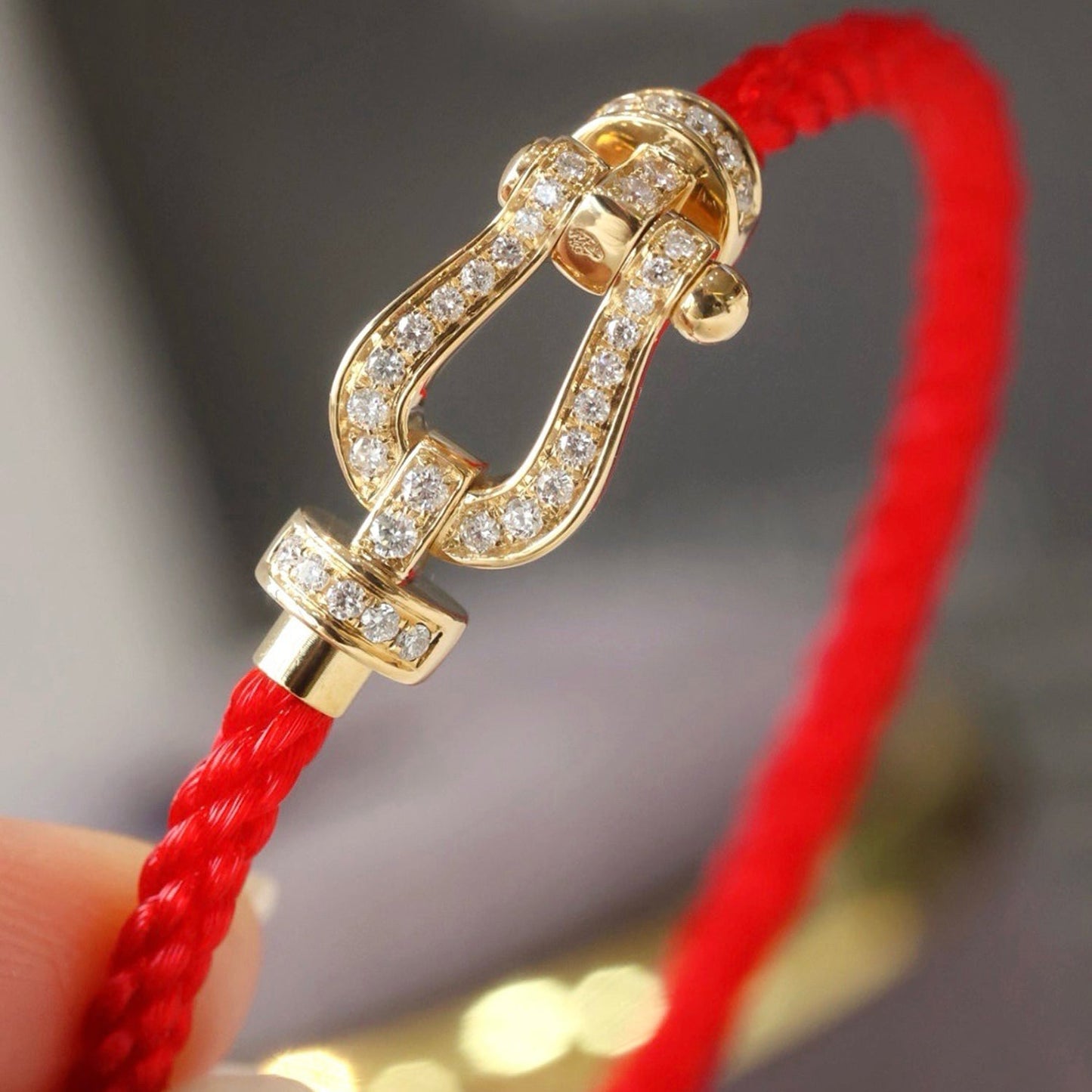 Mysitc FORCE LARGE HORSESHOE FULL DIAMOND BRACELET ROSE GOLD