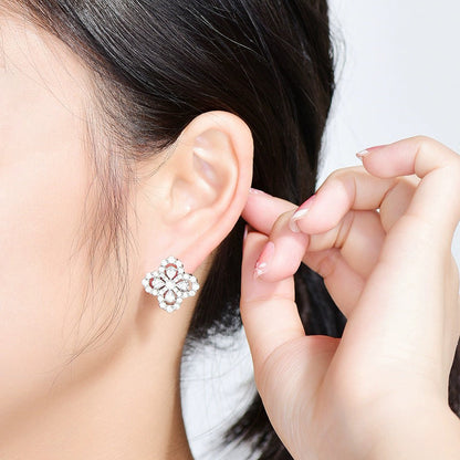 Mysitc LOOP EARRINGS FULL MOTIF DIAMOND 16MM