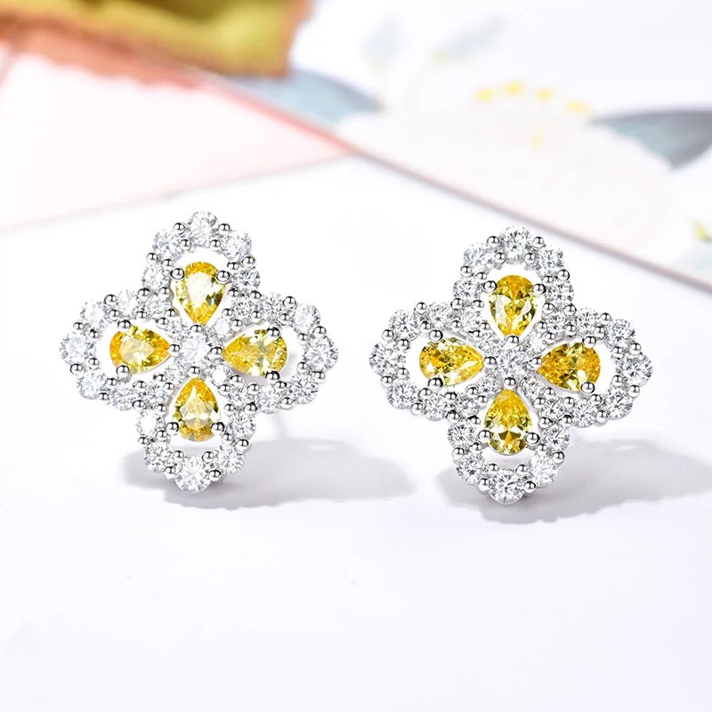 Mysitc LOOP EARRINGS FULL MOTIF DIAMOND 16MM