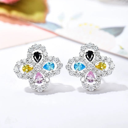 Mysitc LOOP EARRINGS FULL MOTIF DIAMOND 16MM