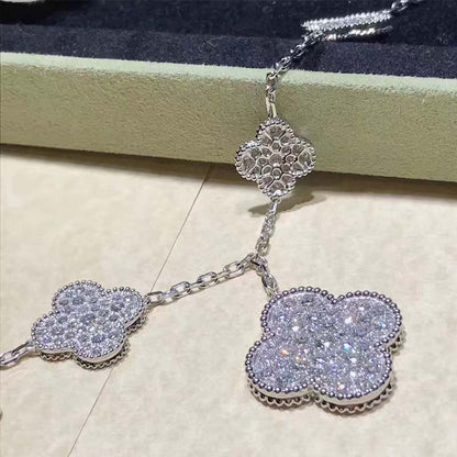 Mysitc CLOVER 6 MOTIFS SILVER DIAMOND BRACELET