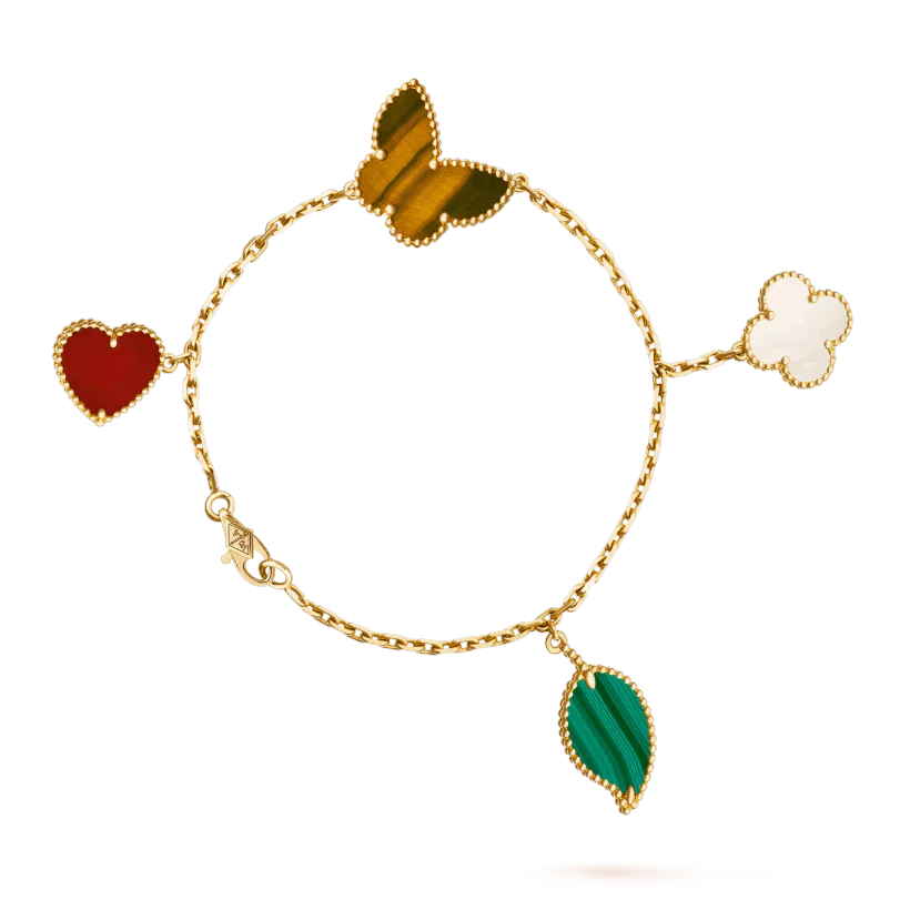 Mysitc LUCKY SPRING 5 MOTIF GOLD BRACELET