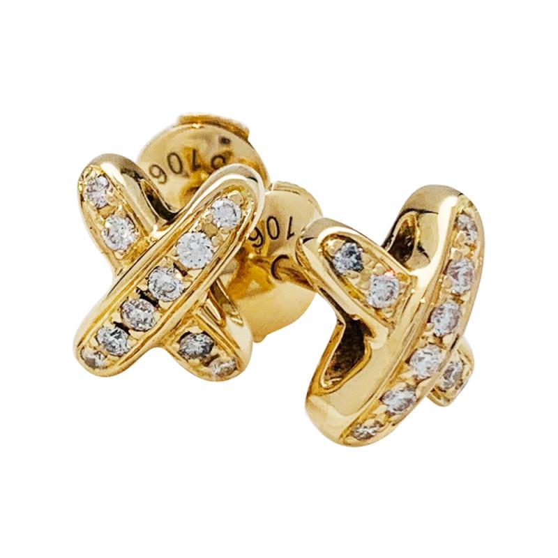Mysitc JEUX DE GOLD DIAMOND EARRINGS
