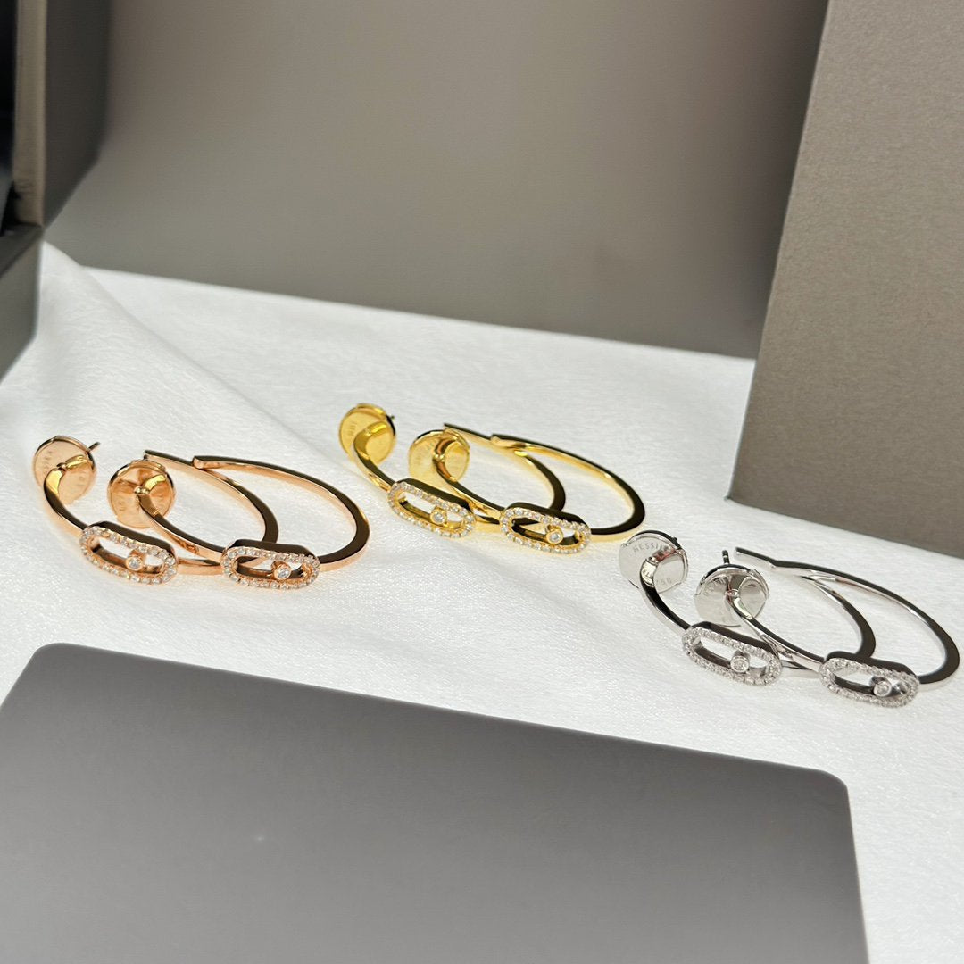 [Mystic ]CREOLES MOVE UNO PM DIAMOND EARRINGS