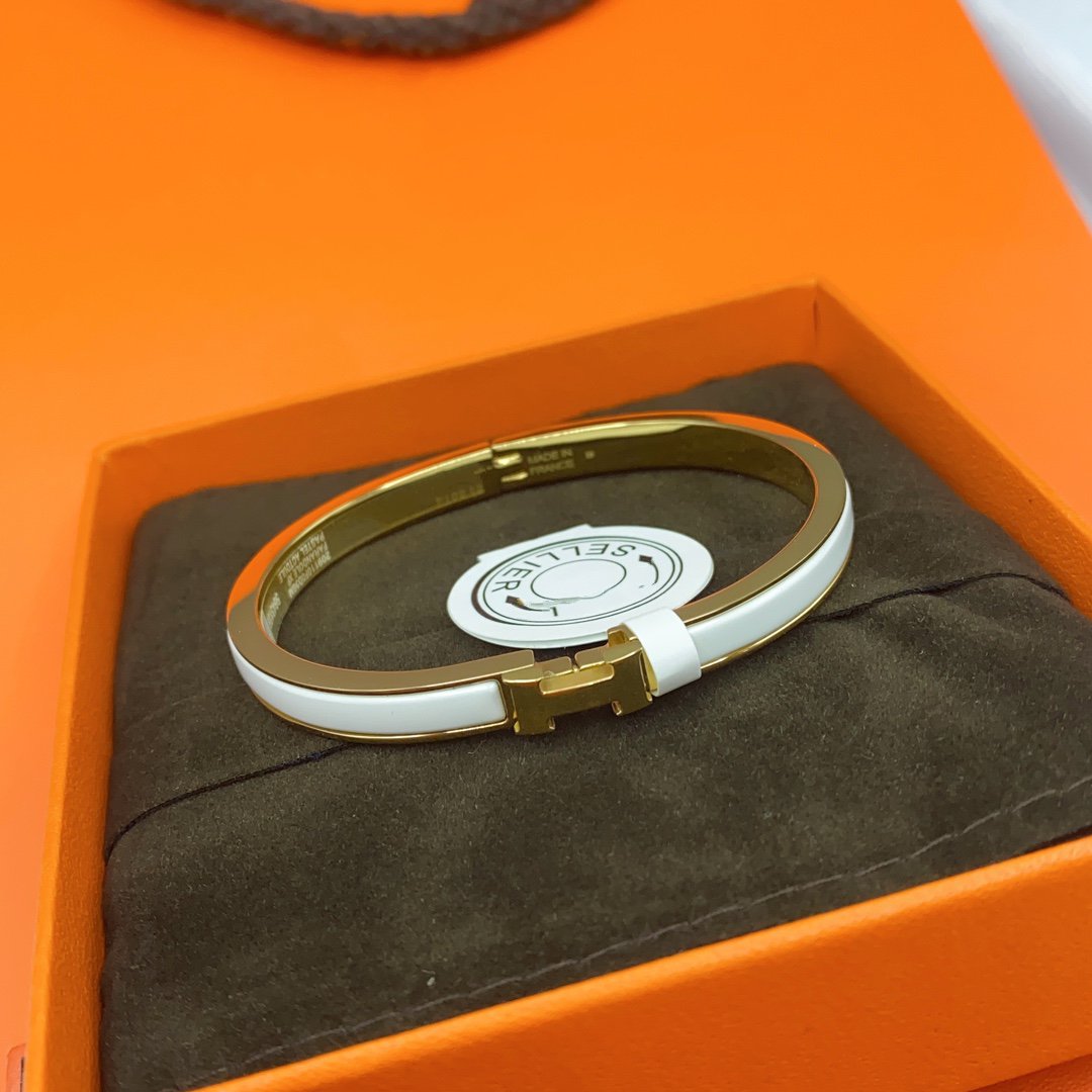Mysitc CLASSIC HM CLIC WHITE 8MM ENAMEL BRACELET