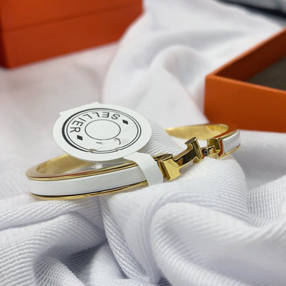 Mysitc CLASSIC HM CLIC WHITE 8MM ENAMEL BRACELET