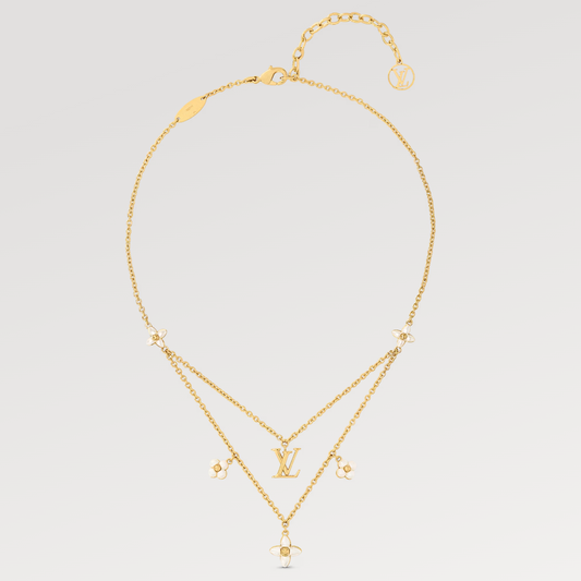 Mysitc FLOWERGRAM GOLD MOP ダブルロウネックレス