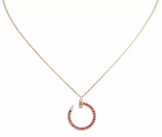 Mystic JUSTE NECKLACE GOLD RED DIAMONDS