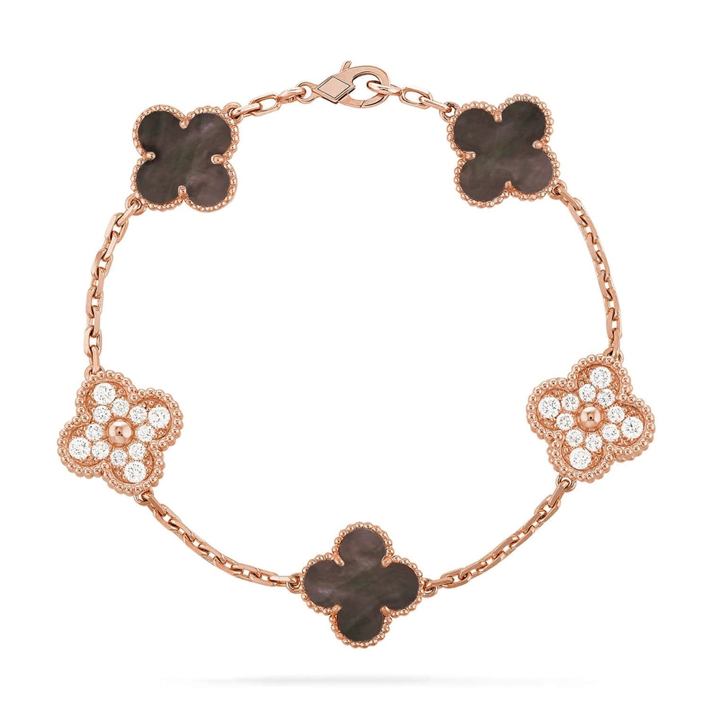 [Mysitc ]New CLOVER 5 MOTIF GRAY MOP BRACELET COLLECTION