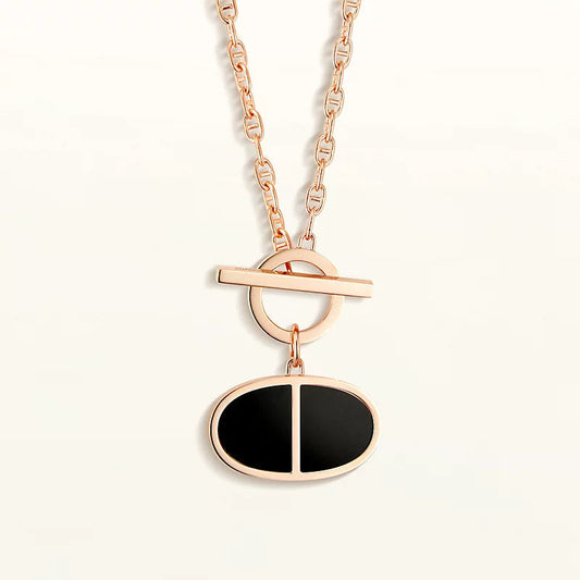 Mysitc CHAINE VERSO BLACK CERAMIC NECKLACE