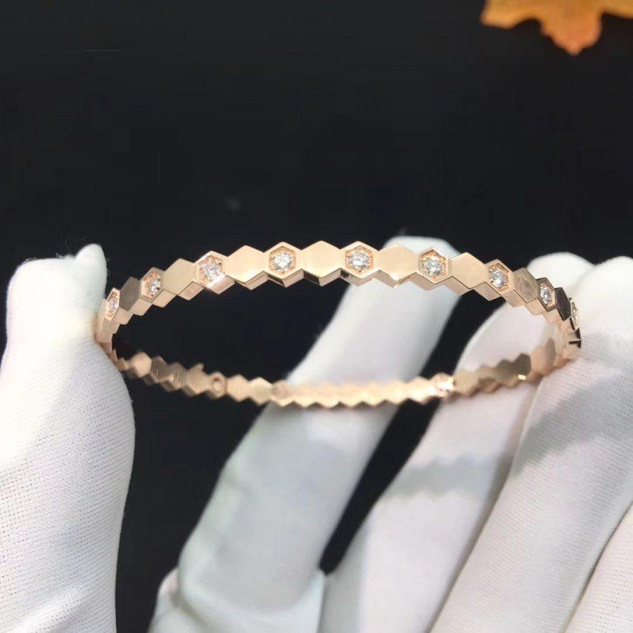 Mysitc BEE LOVE PINK GOLD DIAMOND BRACELET