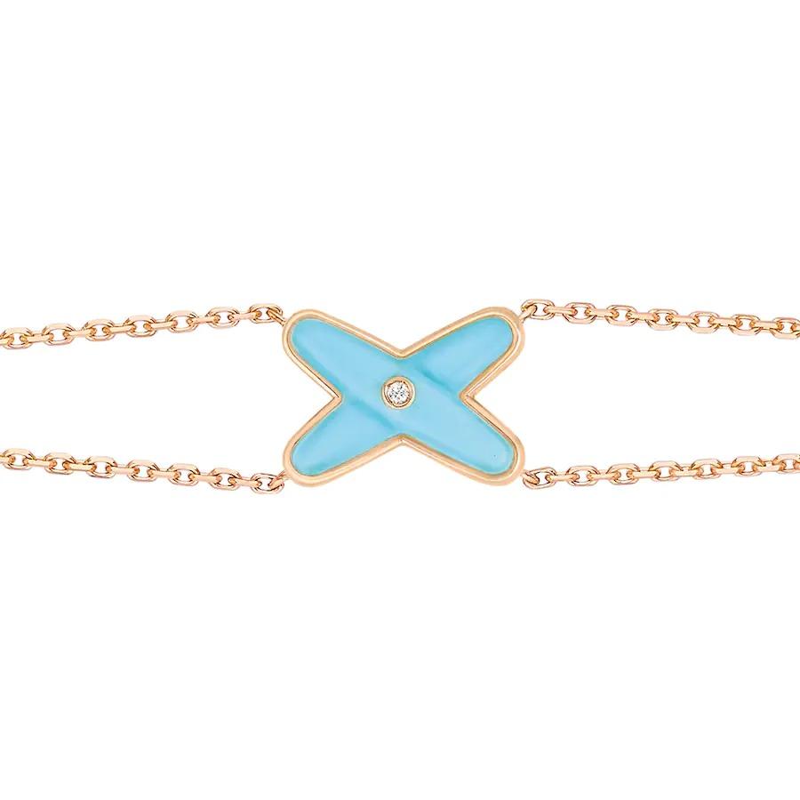 Mysitc JEUX BRACELET TURQUOISE PINK GOLD 1 DIAMOND