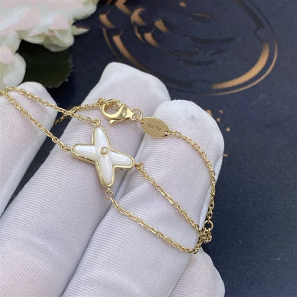 Mysitc JEUX BRACELET WHITE MOP GOLD 1 DIAMOND