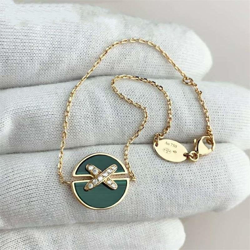 Mysitc JEUX DE BRACELET MALACHITE PINK GOLD DIAMONDS
