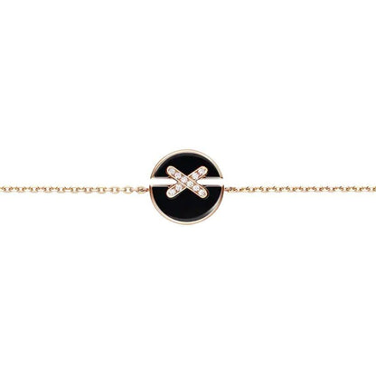 Mysitc JEUX DE BRACELET ONYX PINK GOLD DIAMOND