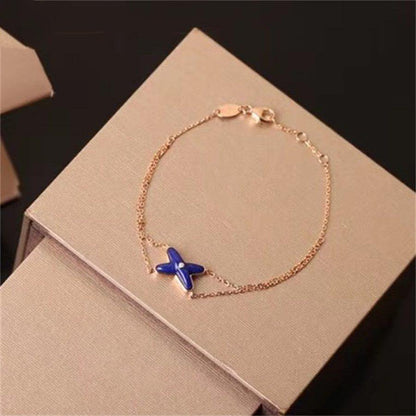 Mysitc Hollow Design Four-Leaf Clover Flower Shape Ring