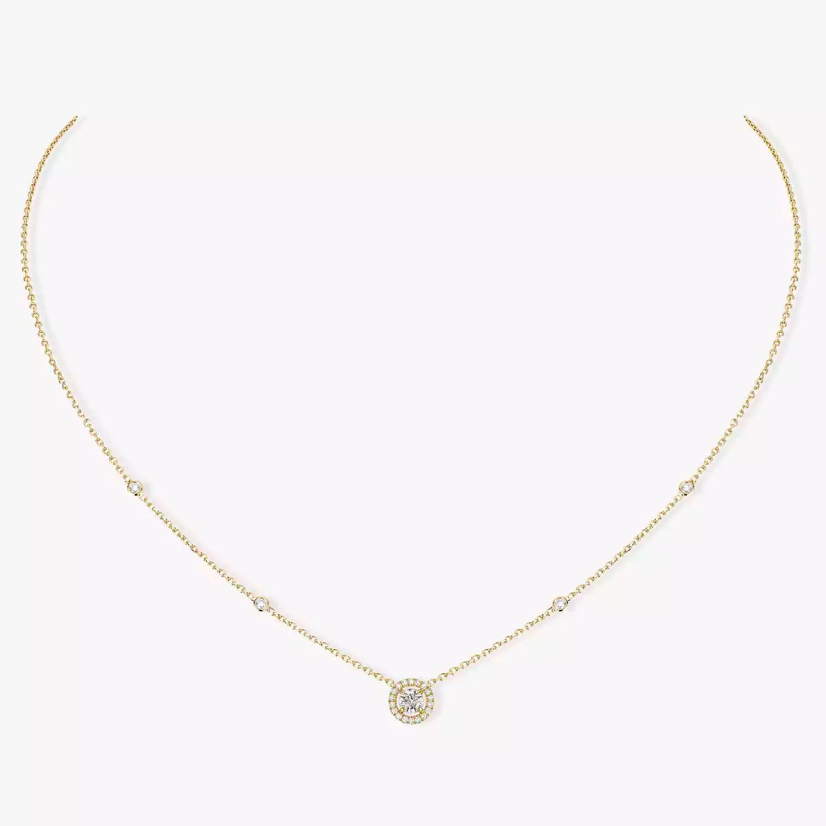 [Mystic ]Diamond Necklace 0,20ct Brilliant Shape Joy