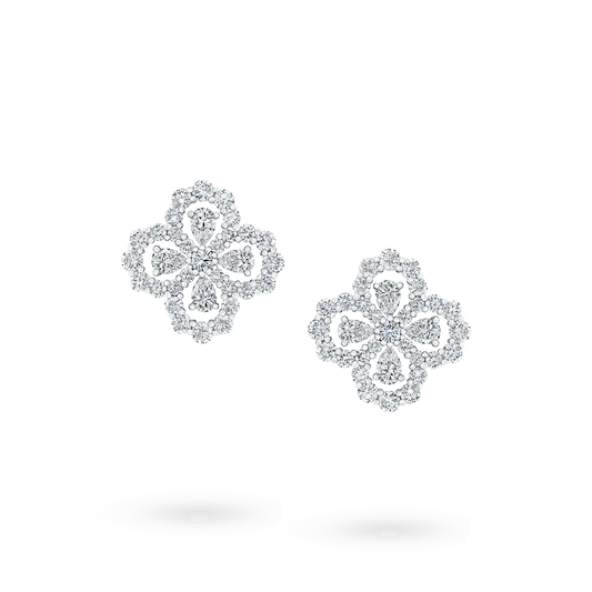 ミスティック ループ イヤリング フルモチーフ ダイヤモンド 16mm