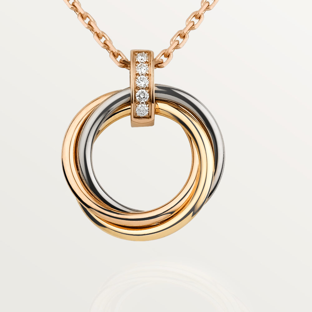 Mysitc TRINITY NECKLACE GOLD  DIAMONDS