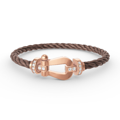 Mysitc FORCE LARGE HORSESHOE HALF DIAMOND BRACELET ROSE GOLD