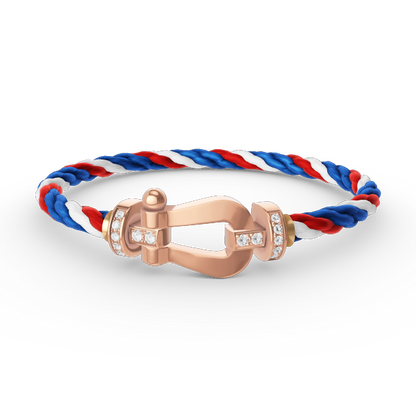 Mysitc FORCE LARGE HORSESHOE HALF DIAMOND BRACELET ROSE GOLD