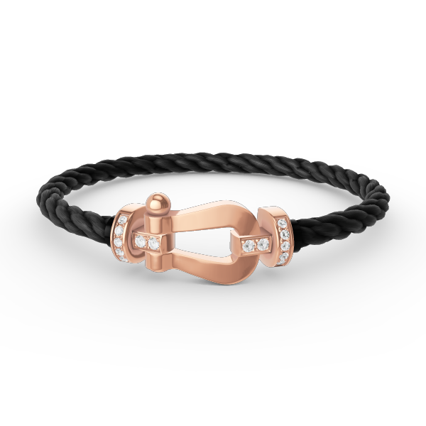 Mysitc FORCE LARGE HORSESHOE HALF DIAMOND BRACELET ROSE GOLD