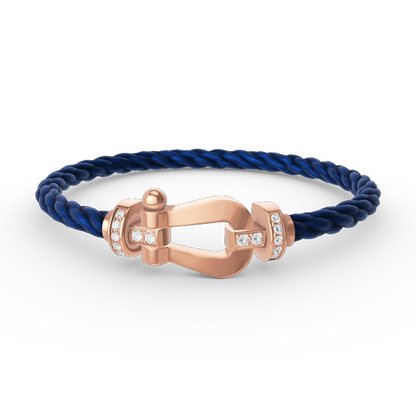 Mysitc FORCE LARGE HORSESHOE HALF DIAMOND BRACELET ROSE GOLD