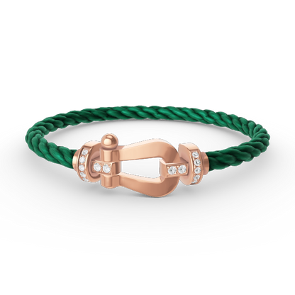 Mysitc FORCE LARGE HORSESHOE HALF DIAMOND BRACELET ROSE GOLD
