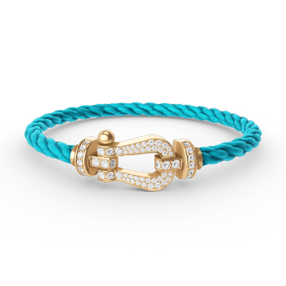 Mysitc FORCE LARGE HORSESHOE FULL DIAMOND BRACELET GOLD