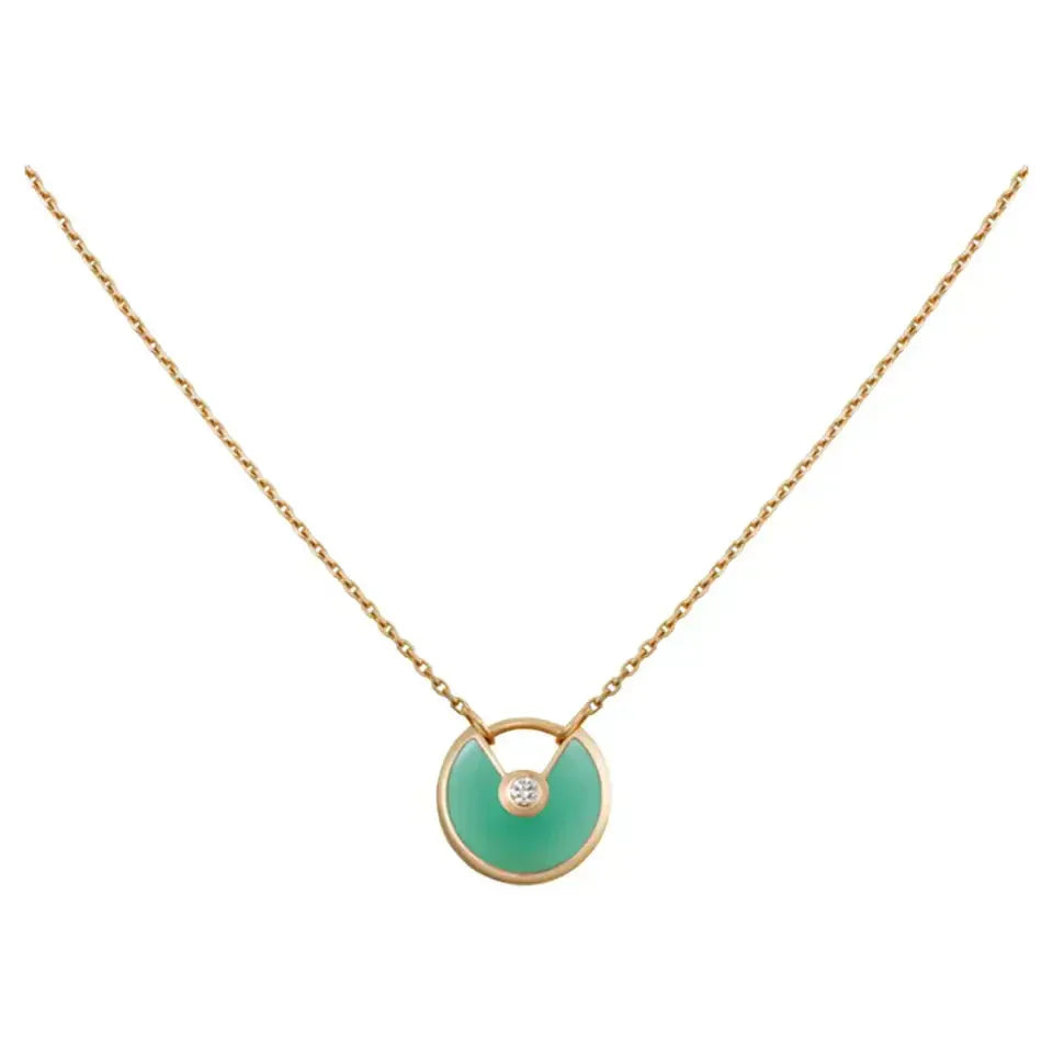 Mysitc AMULETTE GOLD MALACHITE NECKLACE