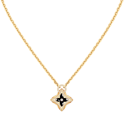 Mysitc STAR PEDANT PINK GOLD DIAMOND NECKLACE