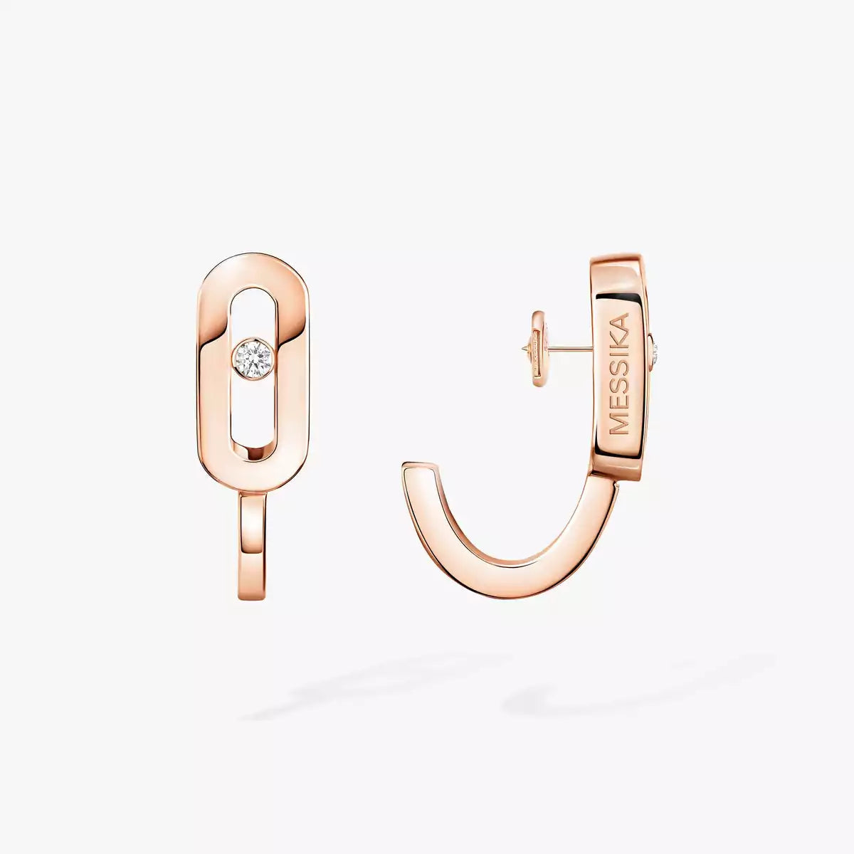[Mystic ]Diamond Mini Hoop Earrings Move Classique