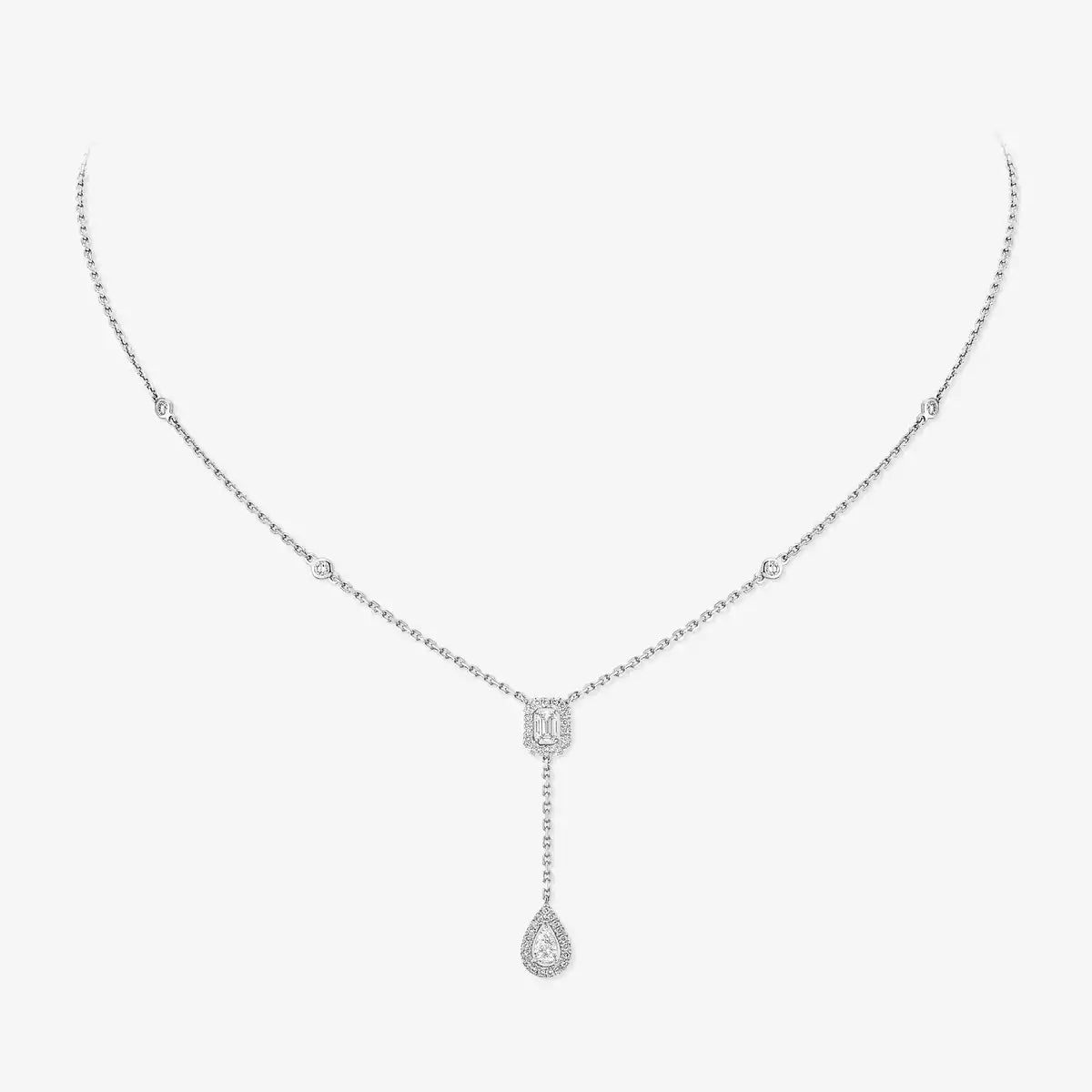 [Mystic ]Gold Diamond Tie Necklace