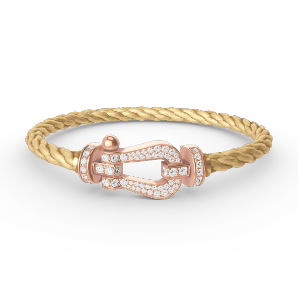 Mysitc FORCE LARGE HORSESHOE FULL DIAMOND BRACELET ROSE GOLD