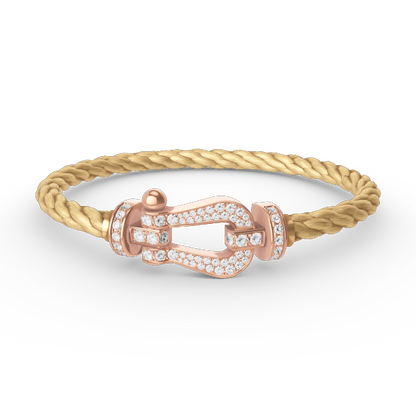 Mysitc FORCE LARGE HORSESHOE FULL DIAMOND BRACELET ROSE GOLD