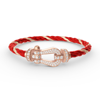 Mysitc FORCE LARGE HORSESHOE FULL DIAMOND BRACELET ROSE GOLD