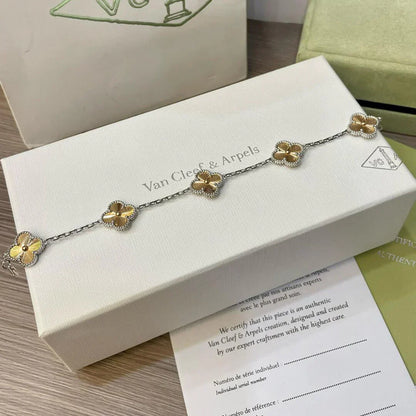 [Mystic] 新 クローバー5 モチーフ レーザー ブレスレット コレクション