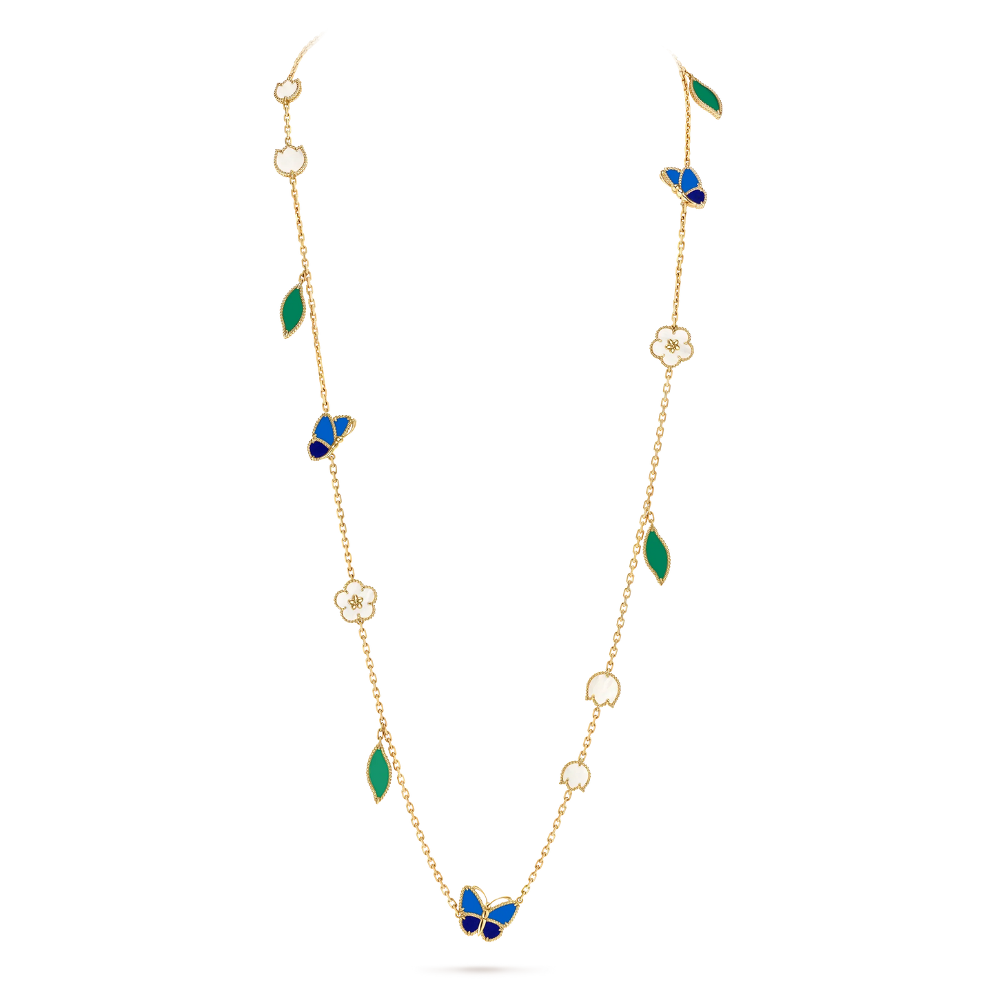 [Mysitc ] 26 NEW CLOVER 15 MOTIFS LUCKY NECKLACE