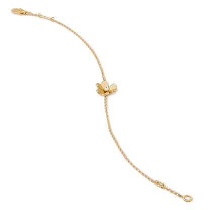 Mysitc FRIVOLE GOLD FLOWER PINK MALACHITE BRACELET