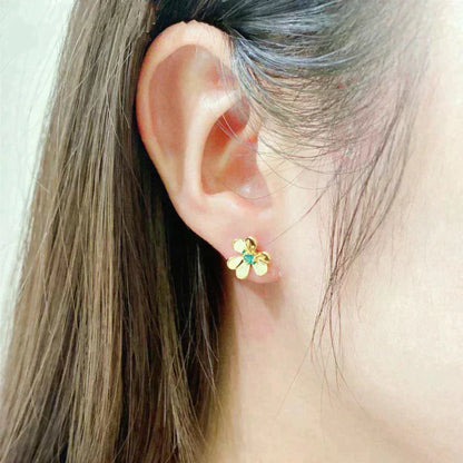 Mysitc FRIVOLE  FLOWER MALACHITE EARRINGS